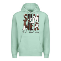 Seafoam Summer Vibes Brown White Cowhide Premium Hoodie - CowCowDesign