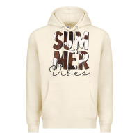 Tofu Summer Vibes Brown White Cowhide Premium Hoodie - CowCowDesign