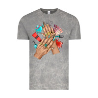 Cloud Rock Western Nail Art With Nail Material Bbs Vintage Tee - BundleAndBundleShop