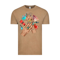 Vintage Coffee Western Nail Art With Nail Material Bbs Vintage Tee - BundleAndBundleShop