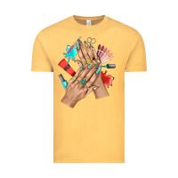 Vintage Mustard Western Nail Art With Nail Material Bbs Vintage Tee - BundleAndBundleShop