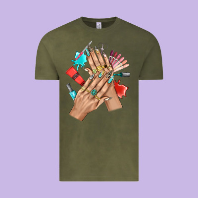 Western Nail Art With Nail Material Bbs Vintage Tee Designed By Bundleandbundleshop