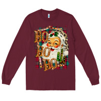 Burgundy Ho Ho Ho Santa Long Sleeve Tee - Bettercallsaul