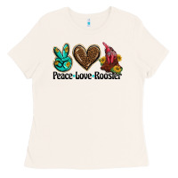 Bone peace love rooster Ladies Tee - BarkalooDesign