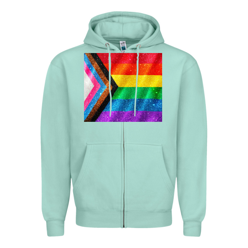 Pride Flag Zipper Hoodie by CowGirlArtShop | Teevron
