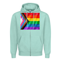 Seafoam Pride flag Zipper Hoodie - CowGirlArtShop