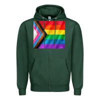 Sports Green Pride flag Zipper Hoodie - CowGirlArtShop