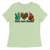 Matcha peace love rooster Ladies Tee - BarkalooDesign