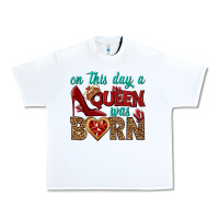 White on this day a queen was born Urban Heavy Tee - BundleAndBundleShop