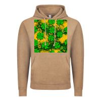 St. Patricks Clover Pattern Digital Paper Vintage Hoodie | Teevron
