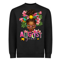 Black August Girl Afro Woman Summer Heavyweight Sweatshirt - texasbilliewilder
