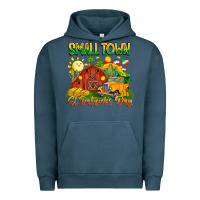 Pigment Midnight Navy Small Town St Patrick's Day Urban Hoodie - CowhideDigitalArt