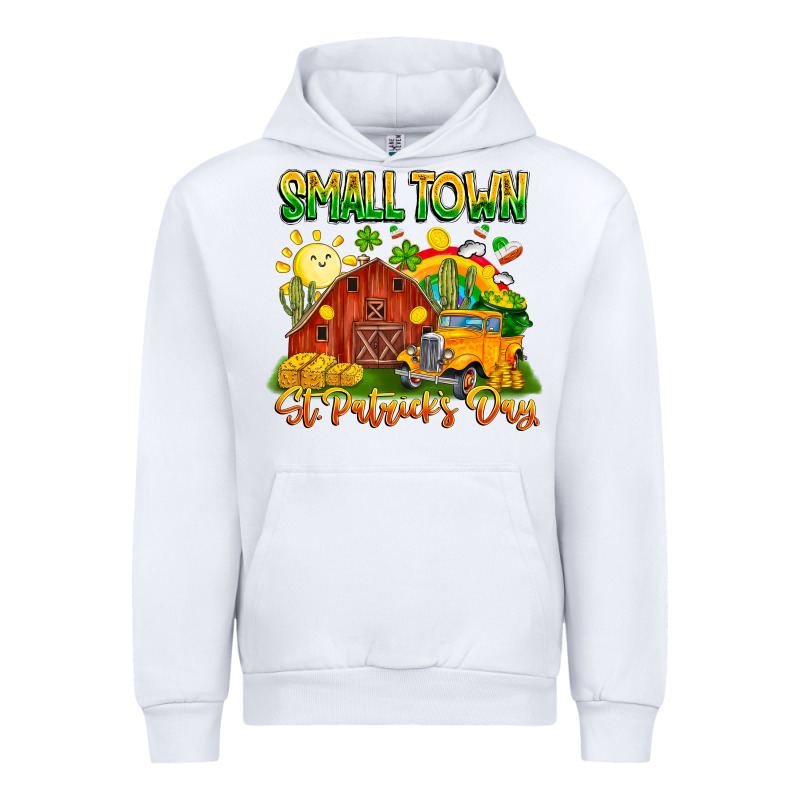 Small Town St Patrick's Day Urban Hoodie by CowhideDigitalArt | Teevron