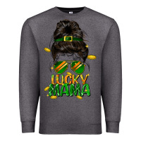 Charcoal Heather lucky mama St. Patricks Day Premium Sweatshirt - FaDigitalArtStudio