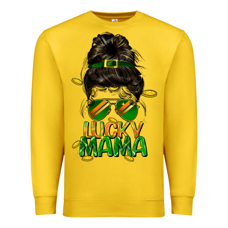 Lucky Mama St. Patricks Day Premium Sweatshirt by FaDigitalArtStudio | Teevron