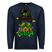 Navy lucky mama St. Patricks Day Premium Sweatshirt - FaDigitalArtStudio