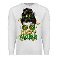 Oatmeal Heather lucky mama St. Patricks Day Premium Sweatshirt - FaDigitalArtStudio