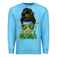 Ocean Blue lucky mama St. Patricks Day Premium Sweatshirt - FaDigitalArtStudio