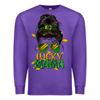Purple lucky mama St. Patricks Day Premium Sweatshirt - FaDigitalArtStudio