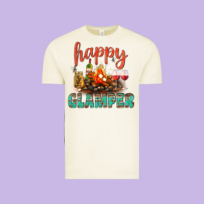 Happy Glamper Camp Vintage Tee Designed By Bundleandbundleshop