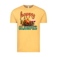 Vintage Mustard Happy Glamper Camp Vintage Tee - BundleAndBundleShop
