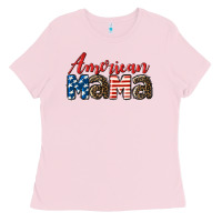 Bubblegum Pink Western American Mama Ladies Tee - LillyAllenDesigns