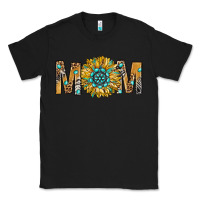 Black Western Mom With Gemstone And Sunflower Classic Tee - BundleAndBundleShop