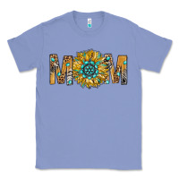 Colony Blue Western Mom With Gemstone And Sunflower Classic Tee - BundleAndBundleShop