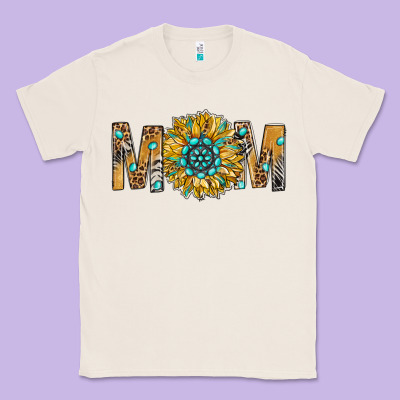 Western Mom With Gemstone And Sunflower Classic Tee Designed By Bundleandbundleshop