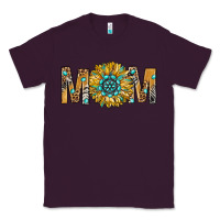Plum Western Mom With Gemstone And Sunflower Classic Tee - BundleAndBundleShop