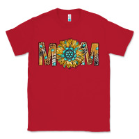 Red Western Mom With Gemstone And Sunflower Classic Tee - BundleAndBundleShop
