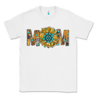 White Western Mom With Gemstone And Sunflower Classic Tee - BundleAndBundleShop