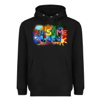 Black Au-some dad Autism Heavyweight Hoodie - FaDigitalArtStudio
