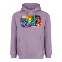 Lavender Au-some dad Autism Heavyweight Hoodie - FaDigitalArtStudio