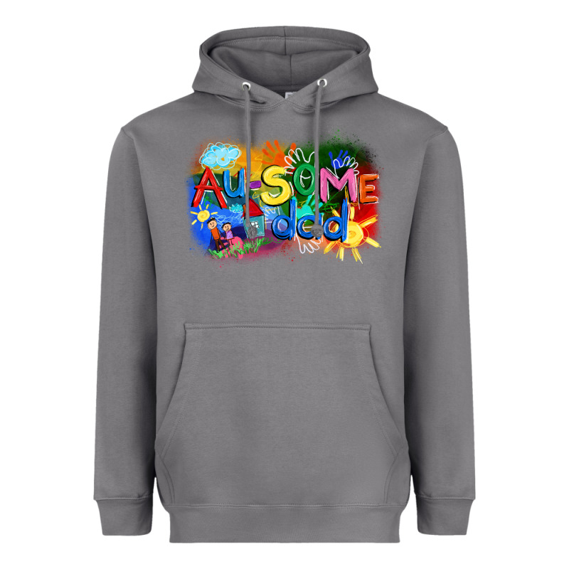 Au-some Dad Autism Heavyweight Hoodie by FaDigitalArtStudio | Teevron