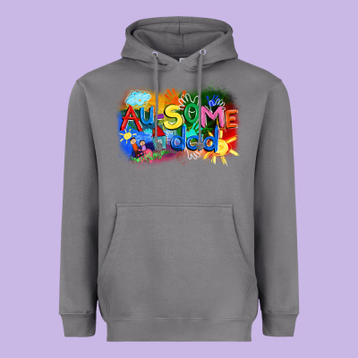 Au-some Dad Autism Heavyweight Hoodie Designed By Fadigitalartstudio