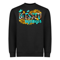 Black Blessed Mama Heavyweight Sweatshirt - texasbilliewilder