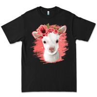 Black floral baby goat Premium Tee - Jasminsmagicworld