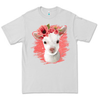 Dove Grey floral baby goat Premium Tee - Jasminsmagicworld