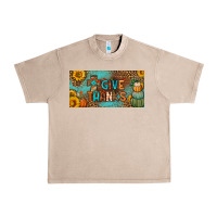 French Oak give thanks license plate Urban Heavy Tee - BundleAndBundleShop