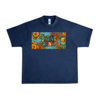 Navy give thanks license plate Urban Heavy Tee - BundleAndBundleShop
