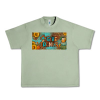Oil Green give thanks license plate Urban Heavy Tee - BundleAndBundleShop