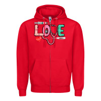Red Love Nursing Zipper Hoodie - CowGirlArtShop