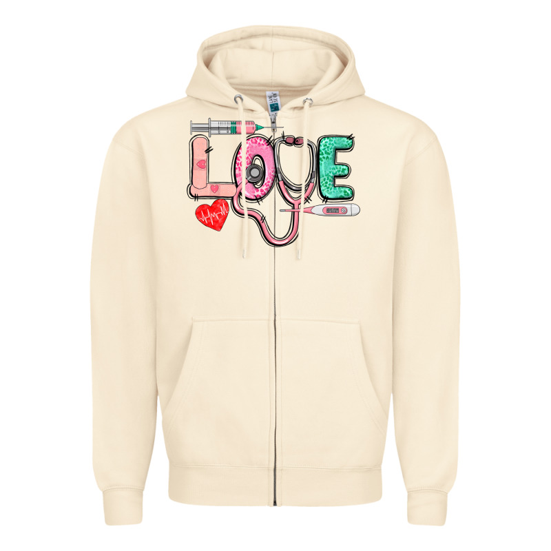 Love Nursing Zipper Hoodie by CowGirlArtShop | Teevron