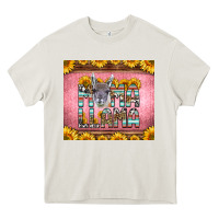 Cream mama llama sunflowers Heavy Core Tee - LillyAllenDesigns