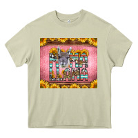 Mossy mama llama sunflowers Heavy Core Tee - LillyAllenDesigns