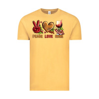Vintage Mustard Peace Love Wine Vintage Tee - BundleAndBundleShop