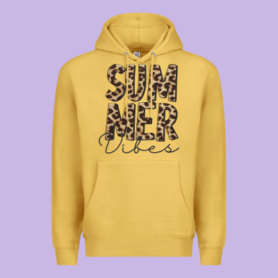 Summer Vibes Leopard Premium Hoodie Designed By Cowcowdesign