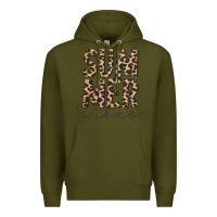 Army Green summer vibes leopard Premium Hoodie - CowCowDesign