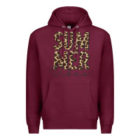 Burgundy summer vibes leopard Premium Hoodie - CowCowDesign